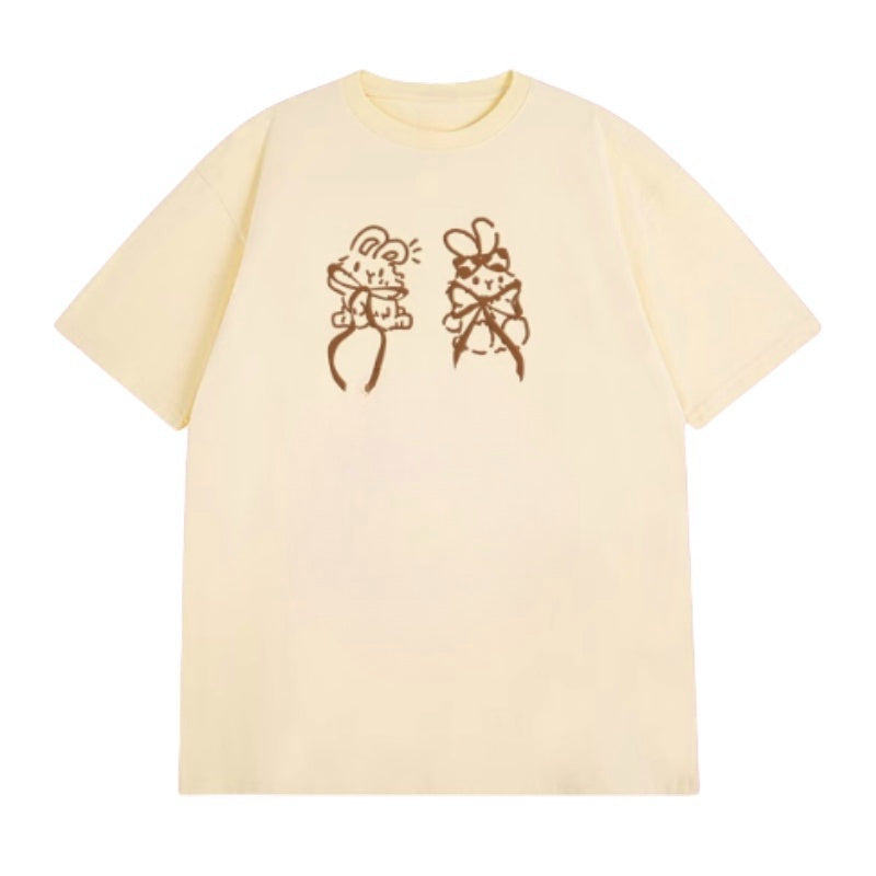 Trendy Bunny Graphic T-Shirt