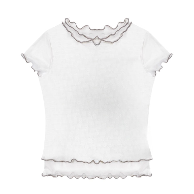 White Breezy Mesh T-Shirt